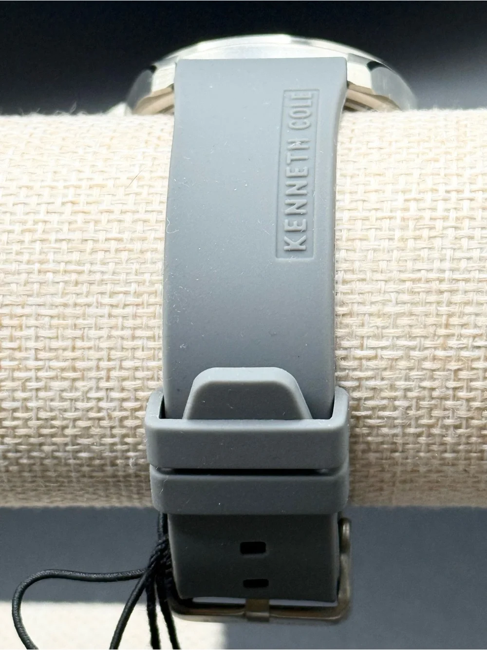 Kenneth Cole Men's Titanium Multi-Function Gray Silicone Strap Watch 42mm